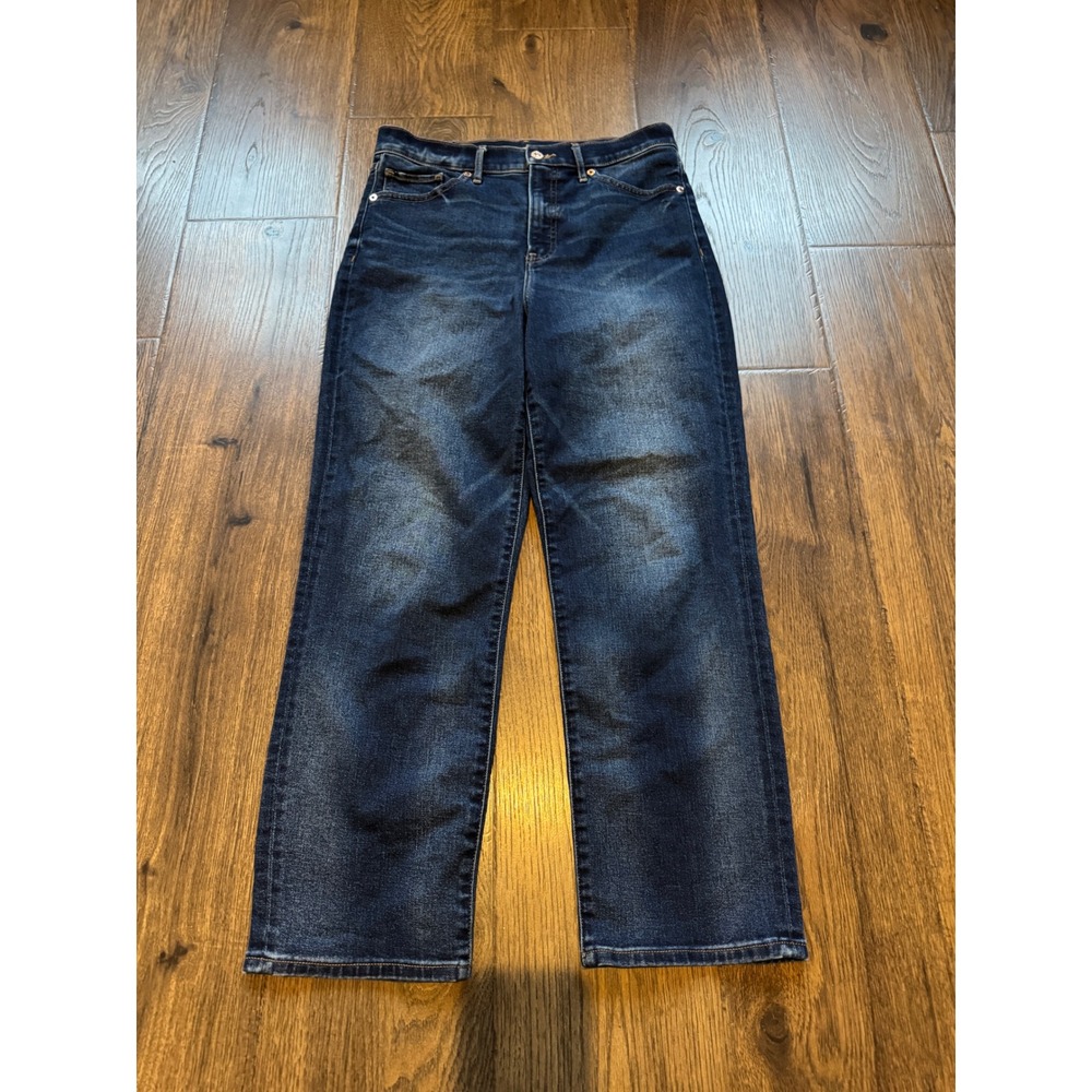 Express Conscious Edit High Waisted Straight Leg Indigo Jeans Size 6R